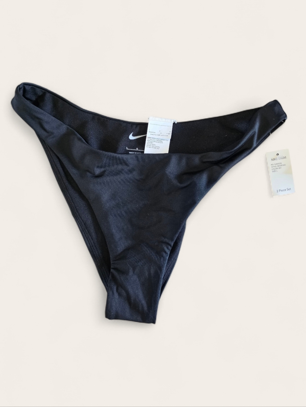 Nike Bralette Bakini Women's In Black Swim Set - Picture 5 of 6
